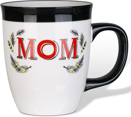 Taza de café de cerámica para mamá, de 16 onzas, divertida taza de café para mujeres, mejor día festivo, Navidad, día de la madre, cumpleaños,