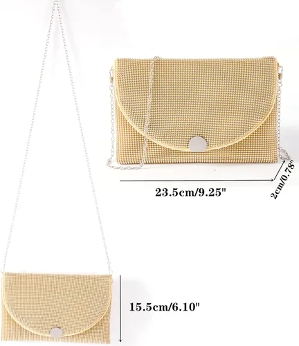 Miniatura 5 de AZWBAG Bolso de noche para mujer con diamantes de imitación brillantes