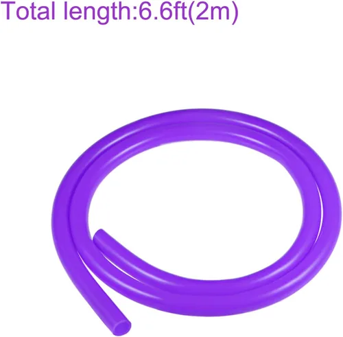 Miniatura 4 de DMiotech 3/8 "(9mm) ID 1/2 "(12mm) OD 6.6 pies tubo de silicona industrial púrpura tubo de silicona para bomba de aire de agua
