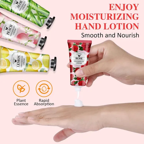 Miniatura 5 de Juego de 210 regalos de crema hidratante para manos, rellenos de calcetines para mujer, loción de manos tamaño de viaje para manos secas y E-210