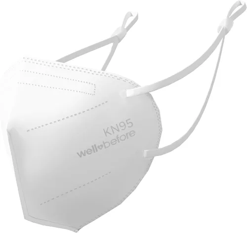 Miniatura 8 de Well Before KN95 - Paquete de 10 mascarillas desechables Mascarilla envuelta individualmente con lazo ajustable para las orejas