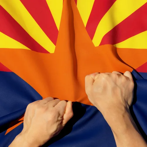 Miniatura 9 de Bandera con los estados de EE.UU., Arizona