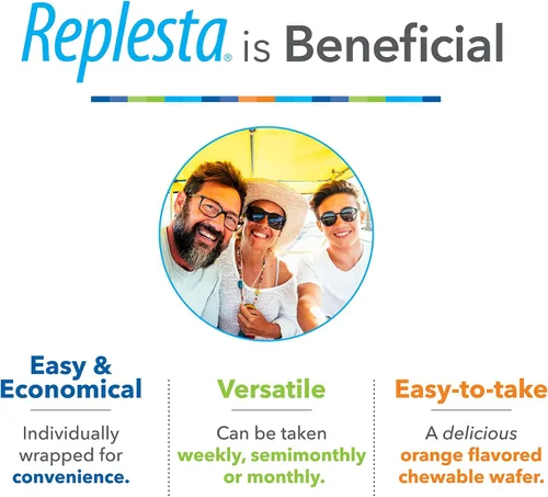 Miniatura 4 de Replesta 50,000 UI de vitamina D3 colecalciferol, para la deficiencia de vitamina D, Oblea masticable de una vez por semana, no modificada