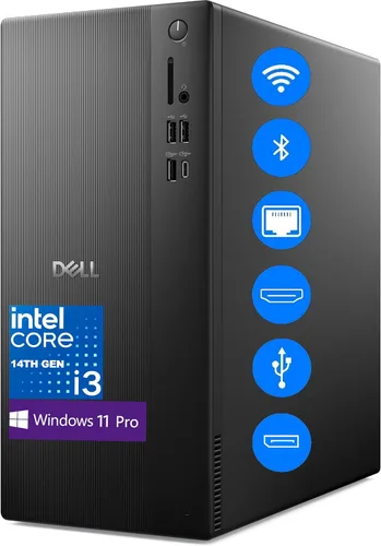 Dell ECT1250 - Computadora de escritorio torre para multitarea definitiva en el hogar y la oficina, CPU Intel de 4 núcleos de 14ª generación,