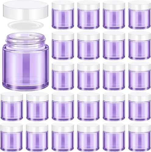 Miniatura 20 de Norme 48 frascos de vidrio de 4 onzas con tapas a prueba de fugas, redondos, herméticos, vacíos, frascos cosméticos con forros internos en la tapa