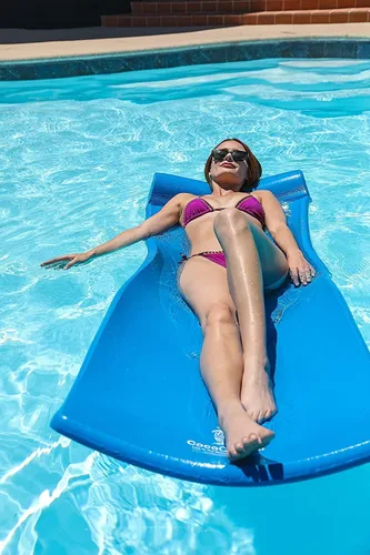 Miniatura 7 de Cococabana Flotador de espuma de vinilo de 74 pulgadas para piscinas y lagos Azul Pacífico