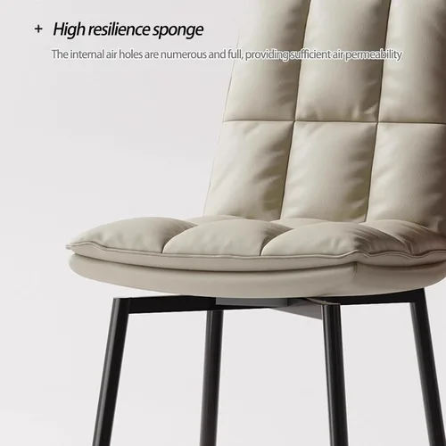 Miniatura 7 de Silla giratoria de cocina de comedor, silla de cocina tapizada de piel sintética, sillas de comedor, sillas de sala de estar, modernas de mediados