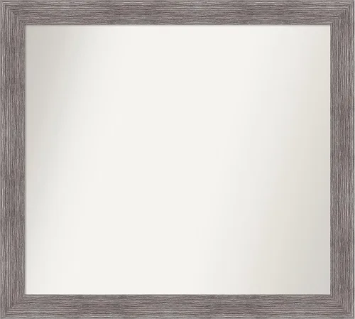 Miniatura 339 de Amanti Art Espejo de baño gris para sobre el fregadero, 31 x 48 pulgadas, espejo de tocador rectangular estrecho de color gris, marco de madera