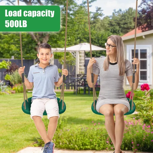 Miniatura 2 de BeneLabel Paquete de 2 Asientos de Columpio de Servicio Pesado de Capacidad de 500 Libras con Tabla de Asiento Más Ancha y Cuerda Ajustable