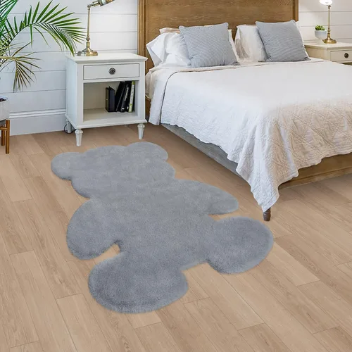 Miniatura 10 de Alfombra de pelo de oveja sintética de 2 pies, suave y esponjosa, bonita alfombra de felpa para guardería, habitación de niños y niñas, decoración