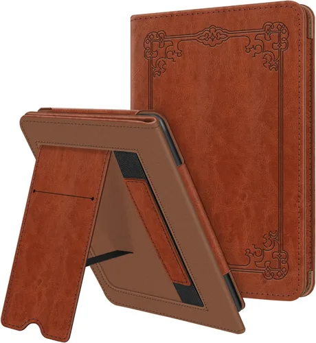 Miniatura 26 de Fintie Funda con soporte para Kindle de 6 pulgadas (11ª generación-2024/2022) - Funda de piel sintética con ranura para tarjeta de encendido y Negro