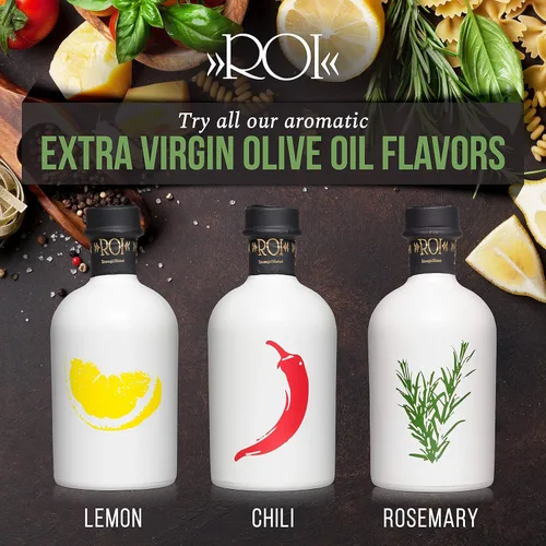 Miniatura 6 de ROI Aceite de oliva con infusión de romero – Aceite de oliva de hierbas 100% naturalmente infundido – Aceite de oliva gourmet italiano, extra virgen