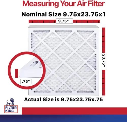 Miniatura 6 de Filter King Filtro de aire de 5.88x12.13x1 Paquete de 6 Filtros plisados MERV 11 HVAC para horno A/C Fabricado en Estados Unidos