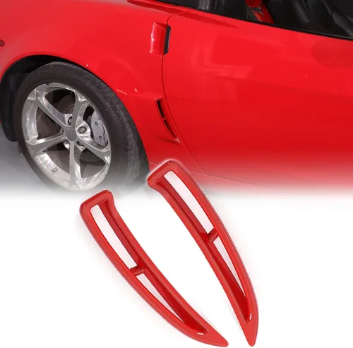 Miniatura 10 de Cubierta de ventilación lateral para guardabarros de automóvil, compatible con Chevy Corvette C6 2005-2013, orificio de entrada de flujo de aire