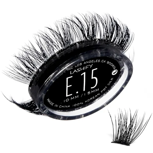 Lashify Extreme - Extensiones de pestañas Gossamer DIY de 0.59 pulgadas, color negro, pestañas postizas fáciles para añadir un gran volumen