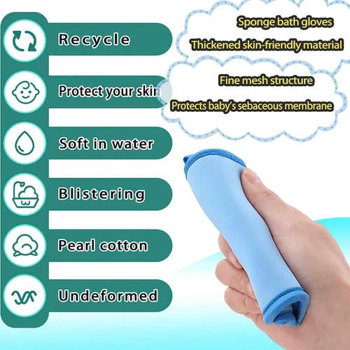 Miniatura 4 de Esponja Saca Mugre Del Cuerpo, Esponja Sacamugre para El Cuerpo, Esponjas Saca Mugre, Guantes Portátiles de Baño y Ducha Guantes Eliminadores