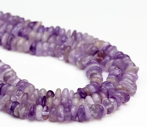 Miniatura 13 de 100 piezas de cuentas de piedras preciosas naturales para hacer joyas, 0.5 pulgadas, redondas irregulares, cuentas sueltas de cristal perforadas