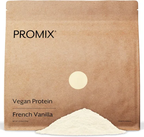 Miniatura 9 de ProMix Nutrition proteína en polvo vegana, 25g de proteína de guisantes amarillos canadienses a base de plantas, Vitamina B12, BCAA - Vainilla - 5