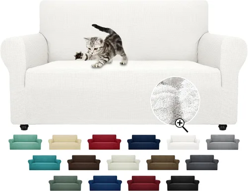 Miniatura 14 de ZNSAYOTX Funda súper elástica para silla (30"-47"), nuevas fundas de silla a rayas para sala de estar, aptas para perros y mascotas, protector