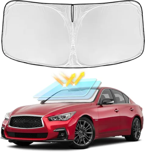 Miniatura 49 de para Dodge RAM 1500 2019-2024 2025 2026 Parasol Parasol para Parabrisas Cubierta - 4 Capas Parasol para Ventana Delantera para RAM1500 2Puertas