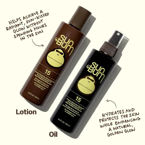 Miniatura 5 de Sun Bum SPF 15 Aceite Bronceador Hidratante - Vegano y Cumple con la Ley Hawaii 104 (Libre de Octinoxato y Oxibenozona) - Hidratación de Espectro