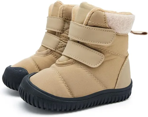 Miniatura 3 de BMCiTYBM Botas de nieve de invierno para bebés y niños pequeños, de piel sintética, cálidas, antideslizantes, zapatos para primeros pasos