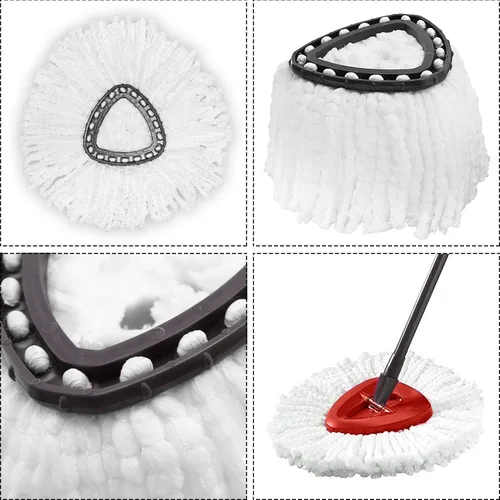 Miniatura 9 de 1 paquete de cabezales de repuesto para mopa giratoria O-Ceda Easy Wrin, recambios de mopa giratoria de microfibra, repuesto de cabezal de mopa