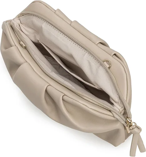 Miniatura 6 de CHARMING TAILOR Bolso tipo sobre elegante de cuero vegano suave con pliegues de PU para mujer Soft PU leather