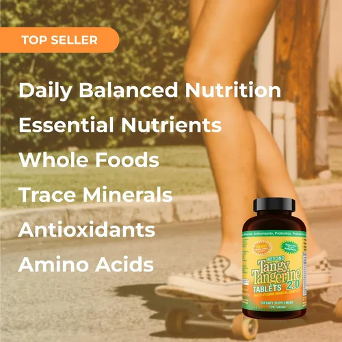 Miniatura 4 de Youngevity Beyond Tangy Tangerine 2.0 Complejo multivitamínico y mineral, hecho con alimentos naturales y integrales, 160,000 ORAC, 120 tabletas