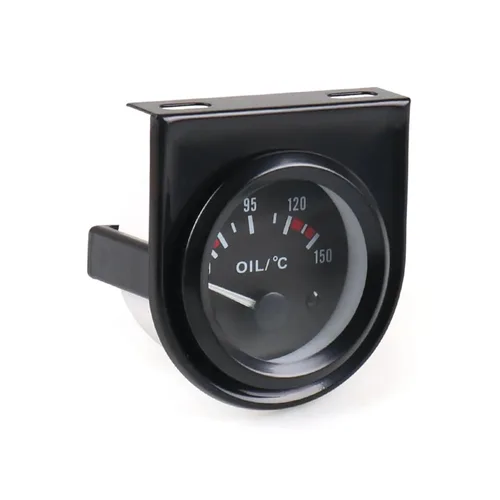Miniatura 2 de 2" 52mm Universal Car Oil Temp Gauge 50~150 Celsius LED Light Oil Temp Meter with Sensor TT101265