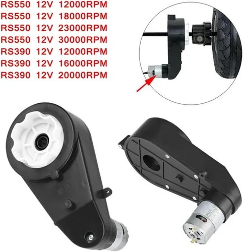 Miniatura 8 de Reemplazo del motor de caja de cambios eléctrica de 12 V, RS390 RS550, transmisión de CC de alto par para montar en autos de juguete, engranajes