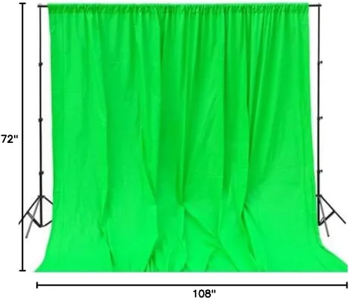 Miniatura 5 de Kaezi CH69G - Kit de iluminación de video para fotografía de fondo de pantalla verde Chromakey de 400 W, 6 x 9 pies, sistema de soporte de fondo