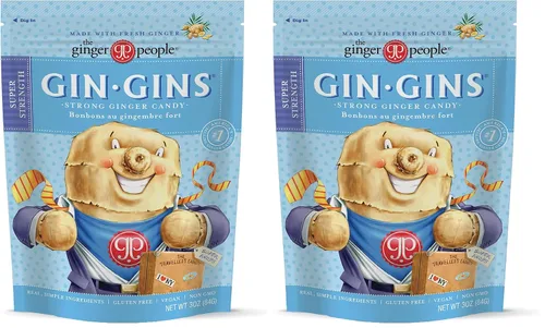 Miniatura 12 de GIN GINS - Caramelo duro de jengibre de doble fuerza – Caramelo 100% natural de The Ginger People – Golosinas saludables envueltas individualmente