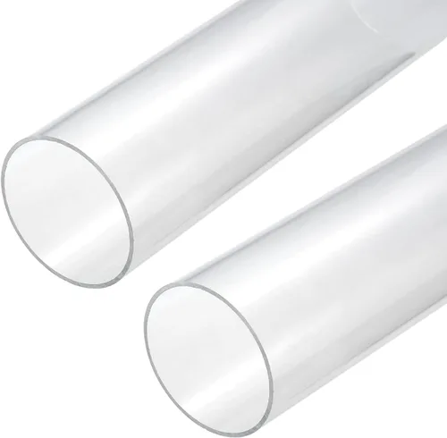 Miniatura 9 de MECCANIXITY Tubo acrílico transparente rígido redondo tubo 0.472 in (1/2") ID 15mm (0.6") OD 10" para lámparas y linternas, sistema de refrigeración