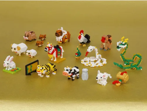 Miniatura 3 de nanoblock - Los doce signos del zodiaco en la astrología china - Juego de 12 zodiacos, kit de construcción de la serie Advanced Hobby