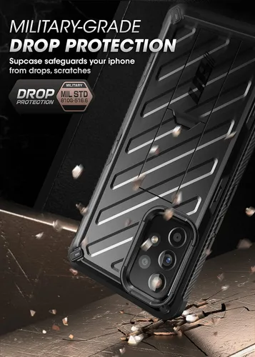 Miniatura 2 de SUPCASE Funda para Samsung Galaxy A53 5G (2022), delgada, resistente a prueba de golpes [serie Unicorn Beetle] con soporte (negro)
