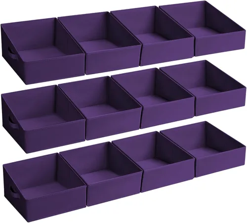 Miniatura 21 de DIMJ Contenedores de almacenamiento trapezoidales para ropa, 4 paquetes organizadores de armario y cestas de almacenamiento, cestas plegables