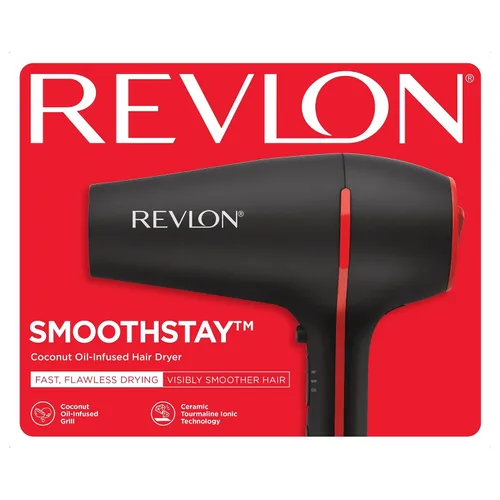 Miniatura 8 de REVLON SmoothStay - Secador de pelo con infusión de aceite de coco con difusor y concentrador, secador de cerámica iónico para control