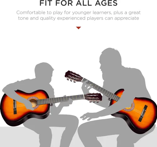 Miniatura 5 de Best Choice Products Kit de Iniciación de Guitarra Acústica de Madera Completa para Principiantes de 38 Pulgadas con Funda de Transporte, 6 Púas