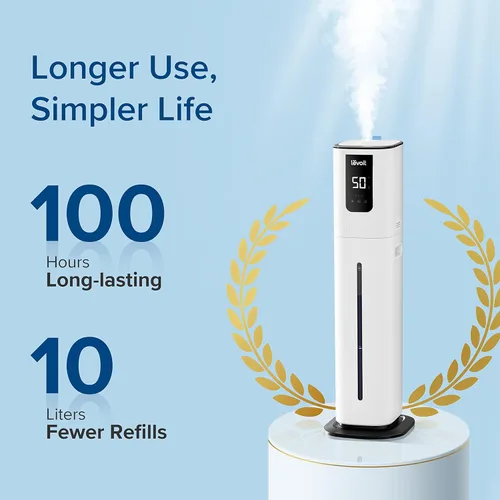 Miniatura 3 de LEVOIT OasisMist 1000S (10L) Paquete de humidificador inteligente con humidificador de niebla cálida y fría para dormitorio y hogar