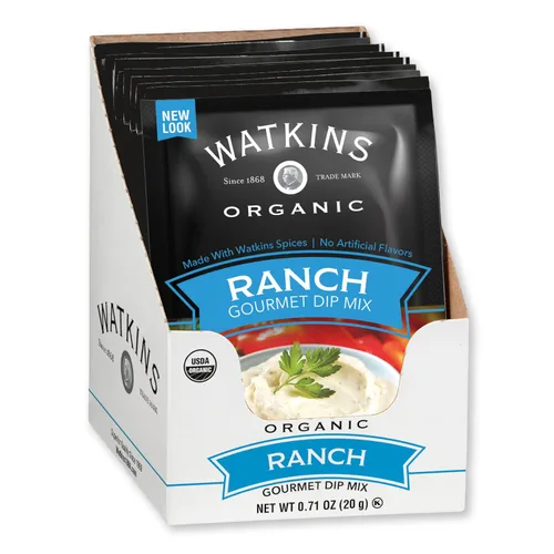Miniatura 7 de Watkins Mezcla de inmersión gourmet orgánica, salsa y crema agria, paquetes de 1.23 onzas, paquete de 12