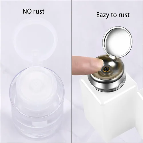Miniatura 5 de Paquete de 3 unidades de dispensador de esmalte de uñas, dispensador vacío para alcohol, acetona, esmalte de uñas y removedor de maquillaje, 5.1 fl