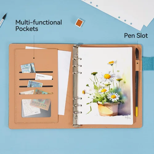 Miniatura 6 de Libro de bocetos de acuarela Lightwish, 100% algodón, papel de acuarela sin ácidos, diario de acuarela, 300 g/m²/140 lb, papel de acuarela prensado