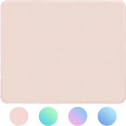 Bloss Alfombrilla de ratón pequeña, alfombrilla de ratón linda, alfombrilla de escritorio para teclado y ratón, alfombrilla de ratón beige con