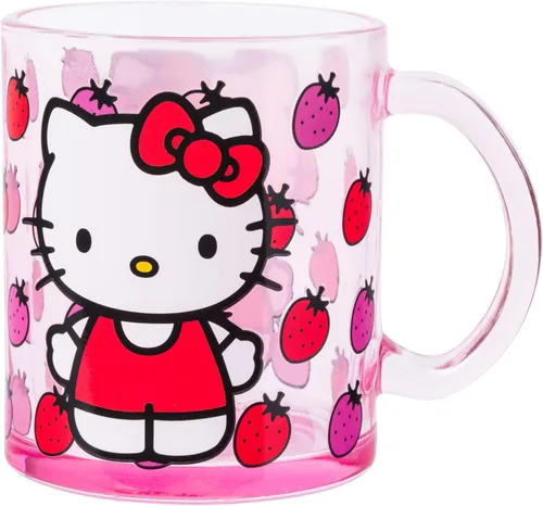Miniatura 30 de Silver Buffalo Sanrio Hello Kitty - Taza de cerámica con lunares rojos y blancos, 20 onzas Hello Kitty lunares rojos y blancos