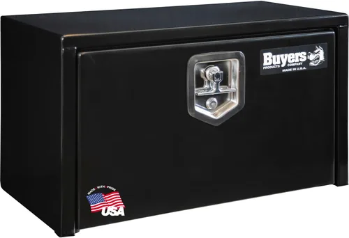 Miniatura 19 de Buyers Products 1703349 - Caja de acero negro para debajo de la carrocería con pestillo de mango en T, 14 x 12 x 18 pulgadas, caja de herramientas