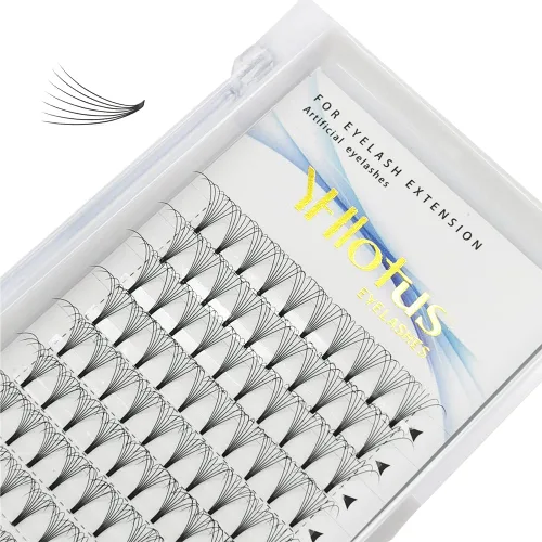 Miniatura 8 de Extensiones de pestañas postizas en abanico 3D, 4D, 5D, 6D, 7D, 8D, grosor de 0.07 C/D, rizos naturales, raíces cortas, abanicos de extensiones