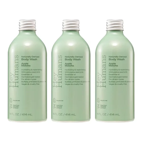Miniatura 10 de Hey Humans Gel de baño hidratante de menta de coco con ingredientes naturales y aceite de jojoba, limpio, vegano, sin sulfatos para baño y baño