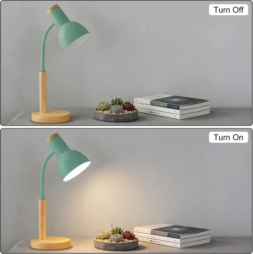 Miniatura 7 de WLHONG Lámpara de escritorio LED, lámparas de mesa modernas, 3 modos de color, luz de lectura que cuida los ojos, luz de escritorio con cuello