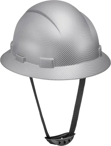 Miniatura 8 de Casco de seguridad de ala completa, Clase C G & E, aprobado por OSHA para trabajos de construcción, diseño premium de fibra de carbono, suspensión